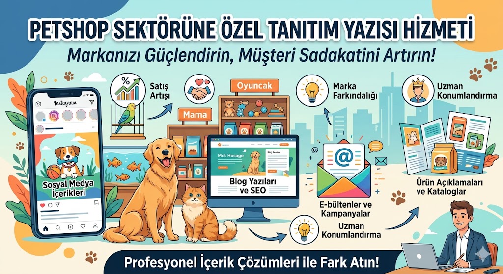 Petshop Evcil Hayvan Sektörüne Özel Tanıtım Yazısı Hizmeti